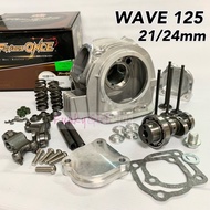4 VALVE FURIOUS ONCE WAVE125 HEAD RACING FULL SET 21mm 24mmm CAMSHAFT ROCKER  CLIP 21/24 W125 WAVE 125