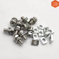 10 Set Universal Motorcycle Scooter ATV Dirt Bike Battery Terminal Nut and Bolt Screws M5x10mm M6x12