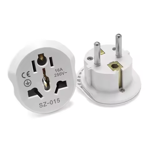Universal EU Travel Adapter Euro Converter AU Plug to EU Plug Power Socket KR to US Plug Travel Char