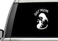 Cat Mom Heart Love Motivational Inspirational Relationship Quote Window Laptop Vinyl Decal Decor Mirror Wall Bathroom Bumper Stickers for Car 6 Inch