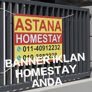 BANNER 3X2/4x2/6x3/6x4/8x3/8x4 IKLAN HOMESTAY ANDA