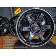 TE37 17X7.5 ET38 4X114.3 MAG BLUE MACHINE LIP