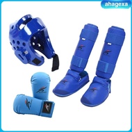 [Ahagexa] Taekwondo Sparring Gear Set with Shin Guards Footgear for Taekwondo Sparring