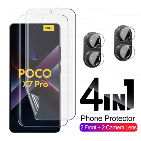 X7Pro Camera Protective Glass 4in1 For Poco X7 Pro X 7 Pro 5G Hydrogel Film Screen Protector Poko Po