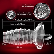 ✌Cock Ring Penis Sleeves Extender Reusable Condoms With Scrotum Rings