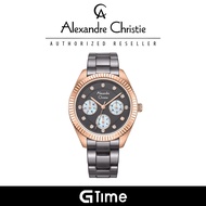 [Official Warranty] Alexandre Christie 2B19BFBRGGR Women's Black Dial Stainless Steel Steel Strap Watch
