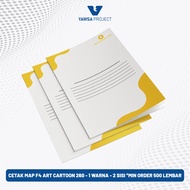 Cetak Map Folder Perusahaan F4 Art Cartoon 260 1 Warna 2 Sisi *MO 500L
