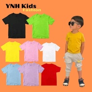 Plain T-shirts for Children Ages 1 2 3 4 5 6 7 8 9 10 11 12 Cotton Combed 30s Unisex men & women