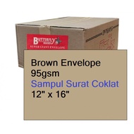 12" X 16" Brown Envelope Sampul Surat Warna Coklat (Clearance Stock) 95gsm