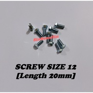 SKRU MOTOR SAIZ 12 PANJANG 20MM #screw motorcycle size 12 - length 20mm