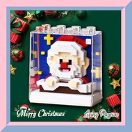 Mini Bricks Blocks Christmas Xmas Gift Box Toy Decoration Santa Claus Tree Snowman Reindeer Jingle b
