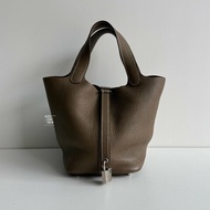 99新🆕 有購證🙌🏻 Hermès 愛馬仕 Picotin18 大象灰銀釦