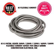 GI G.I Metal Silver 20mm/25mm/32mm/40mm/50mm Flexible Conduit 50Feet for Cable Wiring Construction E