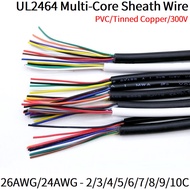 1M Wire 24AWG 26AWG Electronic Power Cable 2/3/4/5/6/7/8/9/10 Cores Flexible Stranded UL2464 PVC Sig