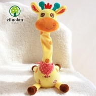 ZILUOLAN Dancing Talking Giraffe Toy, Repeating What You Say with 10 Songs Stuffed Animal Toy,  Adju