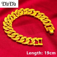100% original 916 gold Bracelet non fading men's watch buckle bracelet wide edge wealth boss bracele