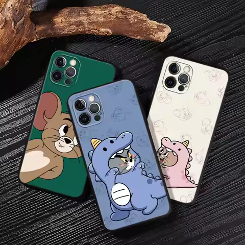 Case For iPhone 17 16 15 14 13 12 11 Pro Max Plus Back Cover J-Jerrys Mouse T-Toms Cat For iPhone 17