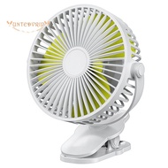 Portable USB Rechargeable Fan Mini Desktop Clip Fan 360 Degree 5-Speed Silent with Strong Wind for Home Office