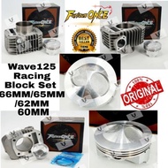 WAVE125 66MM/65MM/62MM/60MM FURIOUS ONCE WAVE125 RACING BLOCK+PISTON SET 66MM/65MM/62MM/60MM RACING 