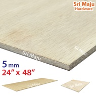 MAJU (2ft x 4ft) 5mm Plywood Timber Panel Wood Board Sheet Ply Wood Papan Kayu Perabot