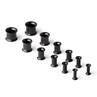 12pcs Surgical Steel Screw Tunnel Gauge Ear Expander Stretching Kit Plugs Piercing -6 Pairs 8g-00g (