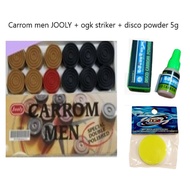 CARROM MEN JOOLY striker disco powder set  anak carrom men (plastic) bedak ibu carrom men Readystock