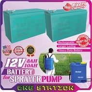 12V 8Ah 10Ah Battery For Sprayer Pump Knapsack Big Bateri Pam Racun Cas Semula Rechargeable Heavy Du
