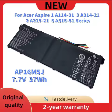 7.7V 37Wh AP16M5J Laptop Battery For Acer Aspire 1 A114-31 3 A314-31 A315-21 A515-51 KT.00205.005 2I