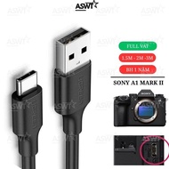 Wire connecting Sony A1 II / Alpha 1 II / A1 mark II / ILCE-1M2 camera to laptop computer