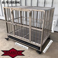 [ GL-78N ] Double Thicknesses SUS304 Stainless Steel Dog Cage