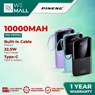 Pineng PN-797PD 10000mAh 22.5W Fast Charge Portable Pineng Powerbank Built in Cables Type-C & Fruit