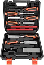 10PCS Wood Carving Chisel Set with 6pcs Premium Wood Chisel with Honing Guide/Heat-Treated 60 Cr-V/S