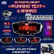 Top Stoplamp Running Text Animasi Vario 125-150 Lampu LED Rem Belakang Modifikasi Variasi Motor 2018