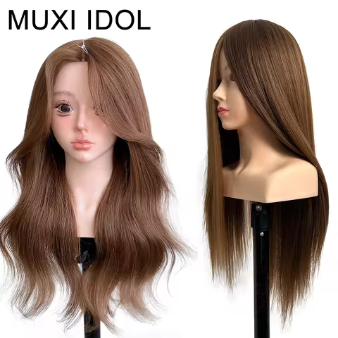 22-Inch Hairstyling Mannequin Head with Shoulders for Braiding, Curling & Makeup Practice | Professi