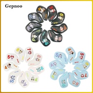 Gepnoo 9Pcs Golf Iron Club Head Covers Lightweight Golf Iron Headcover PU Men Women