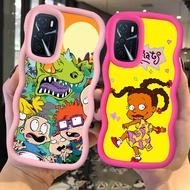 MERAH Z-32 Rugrats Red Black Pink Case Casing for OPPO A54 A54S A55S A16S A16 A55 5G