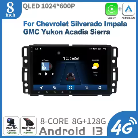 8inch For Chevrolet Silverado Impala GMC Yukon Acadia Sierra Mirror Link Android OS Car Radio Wirele