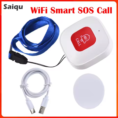 Tuya WiFi Smart Elderly Caregiver Pager SOS Call Button Emergency SOS Medical Alert System for Senio