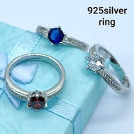 Original  925silver with white gold plated ladies ring cincin perak 925untuk perempuan