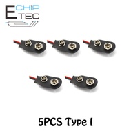 5PCS/15PCS DC 9V Battery Button Power Cable with DC Head 5.5*2.1mm Type I/T Battery Buckle Power Con