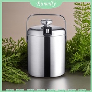 Bar Supplies 1.3L Double-Layer Stainless Steel Ice Bucket High-Value Outdoor Ice Cube Champagne Buck