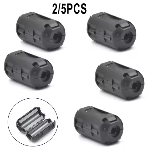 2/5pcs TDK 5mm Ferrite Core Noise Suppressor Filter Ring Cable Clip On Wire RFI EMI Anti-Jamming Cab