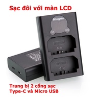 Dock sạc đôi pin máy ảnh SONY FZ100 Sony FX3 FX30 A7C A6700 A6600 A74 A73 A7R5 A7S3 A7R4 A7S4 A7R3 A