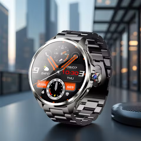 5G/4G Full Netcom GPS Smart Watch 1.95 inch 720*720 AMOLED 2100mah Battery 900W Camera 8GB+128GB RAM