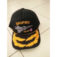 Gripen SAAB Air Force Aircraft Cap With 2 Chaiyaphruek Bouquets