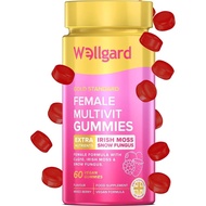 Wellgard Womens Multivitamins Gummies, Vegan, with B6, B12, C, D, Zinc & Biotin, Energy, Immunity, S
