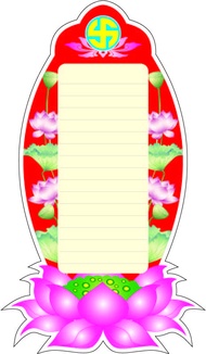 [HCM]Bài vị giấy Hoa sen  ( xấp 100 tờ )