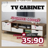 Wfurniture 4 Feet 5 Feet TV cabinet Rak Tv console Almari Tv Media Storage Cabinet