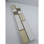 List ceramic wall listello cotto decorative panel size 5 x 25 dolomite stone bone sage