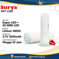 Surya Lampu Senter Darurat SHT L320 Cahaya Putih Terang Tahan 10 Jam - GARANSI RESMI